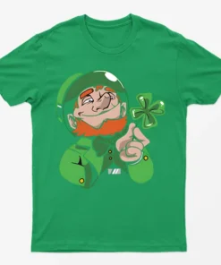 Irish Green St Patricks Day Flower Leaf Graphic T-Shirt