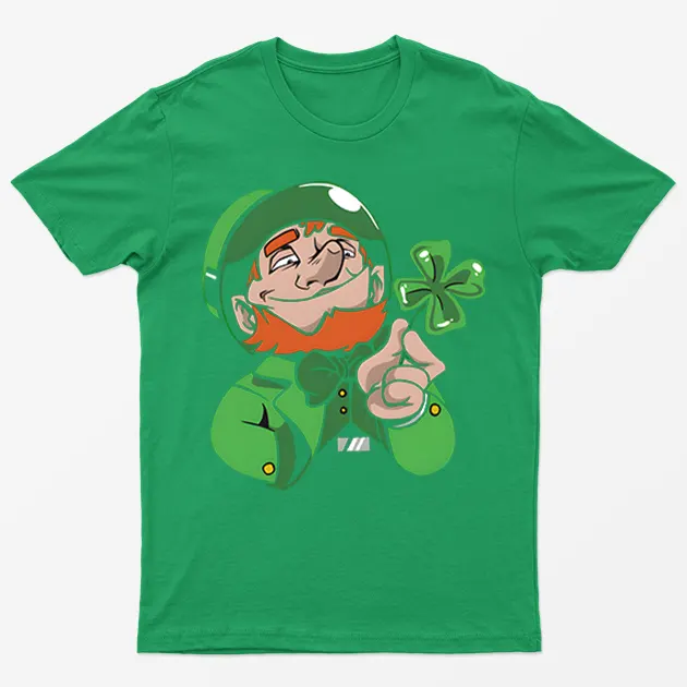 Irish Green St Patricks Day Flower Leaf Graphic T-Shirt