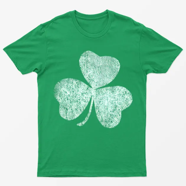 Irish Green St Patrick's Day Grunchy Leaf  T-Shirt