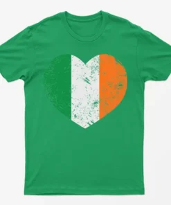 Irish Green St Patrick's Day Heart T-Shirt