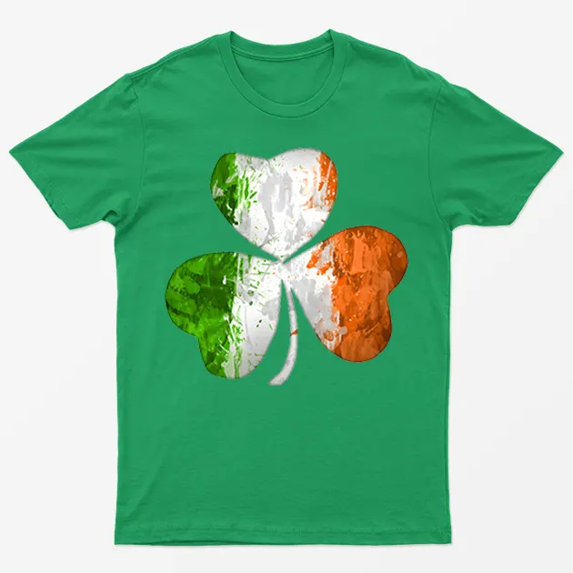 Irish Green St Patrick's Day Leaf Graphic T-Shirt