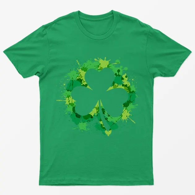 Irish Green St Patrick's Day Leaves Graphic T-Shirt