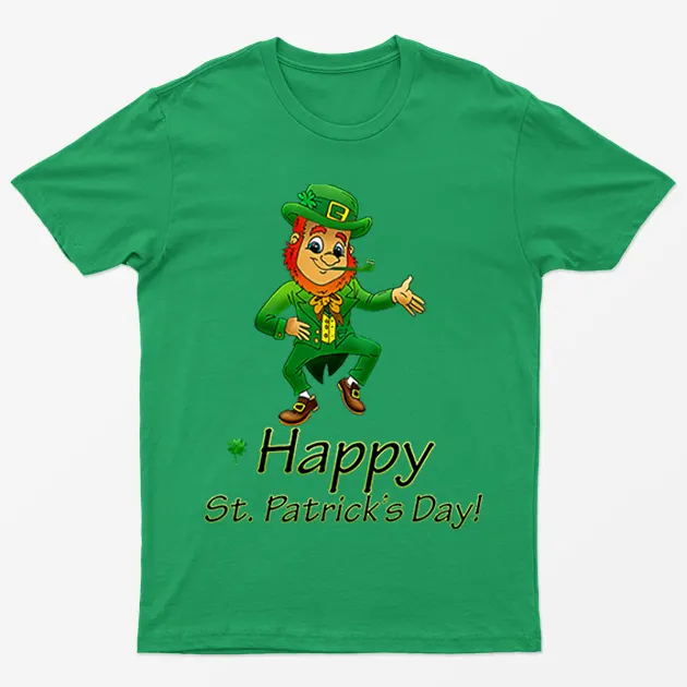 Irish Green St Patrick's Day Leprechaun T-Shirt