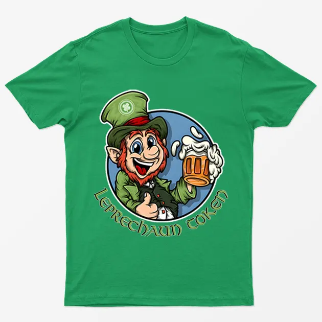Irish Green St Patrick's Day Leprechaun Token T-Shirt