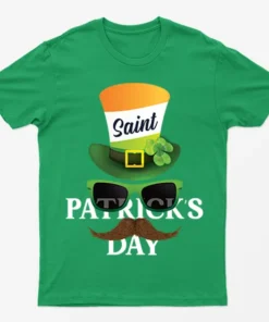 Irish Green St Patricks Day Sun Glasses Graphic T-Shirt