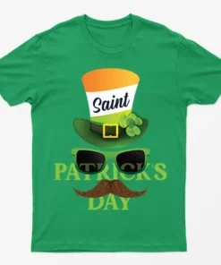 Irish Green St Patricks Day Sun Glasses Men T-Shirt