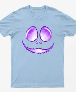 Light Blue Jack Skellington Laugh T-Shirt