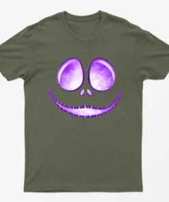 Military Green Jack Skellington Laugh T-Shirt
