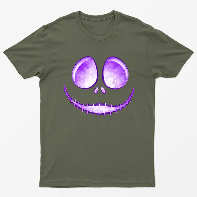 Military Green Jack Skellington Laugh T-Shirt