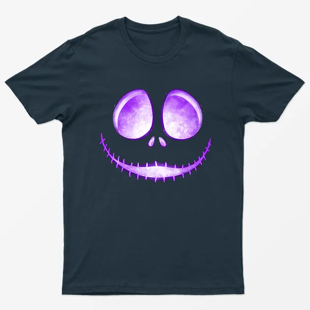 Navy Blue Jack Skellington Laugh T-Shirt