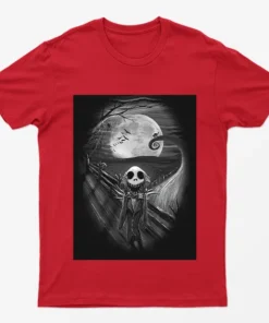 Red Jack Skellington Scream Before Christmas T-Shirt