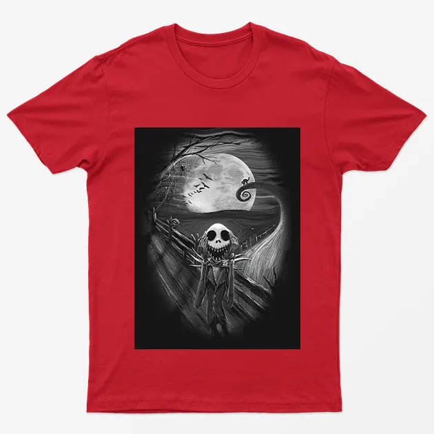 Red Jack Skellington Scream Before Christmas T-Shirt