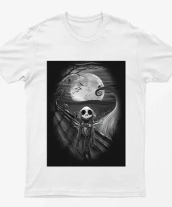 White Jack Skellington Scream Before Christmas T-Shirt