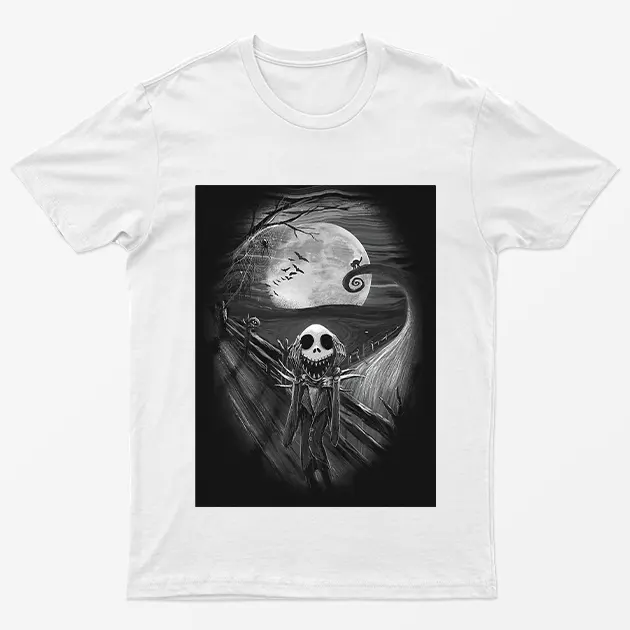 White Jack Skellington Scream Before Christmas T-Shirt