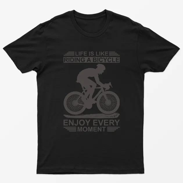 Black Life Is Like Riding A Bicycle T-Shirt