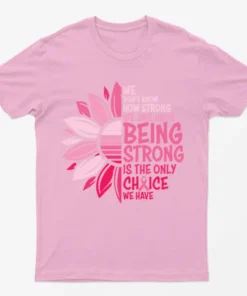 Light Pink Breast Cancer Awareness Flower T-Shirt