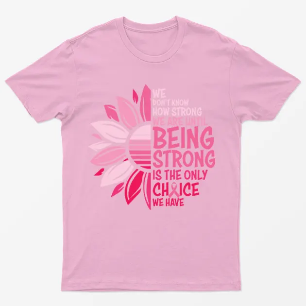 Light Pink Breast Cancer Awareness Flower T-Shirt