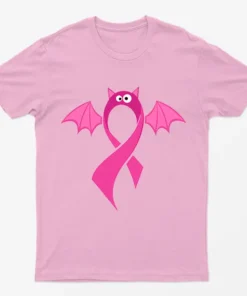 Light Pink Breast Cancer Awareness Pink Bat T-Shirt