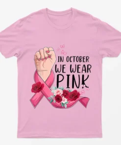 Light Pink Breast Cancer October Awareness Month T-Shirt
