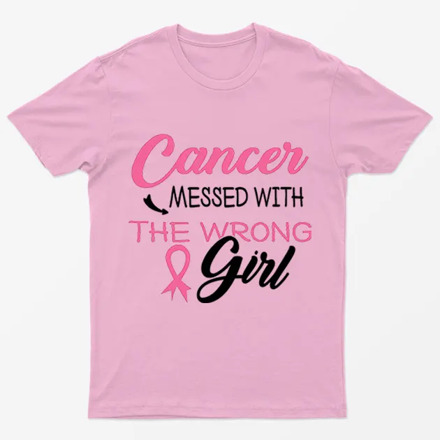 Light Pink Breast Cancer Strong Girl T-Shirt