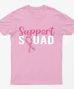 Light Pink Breast Cancer Support Squad T-Shirt