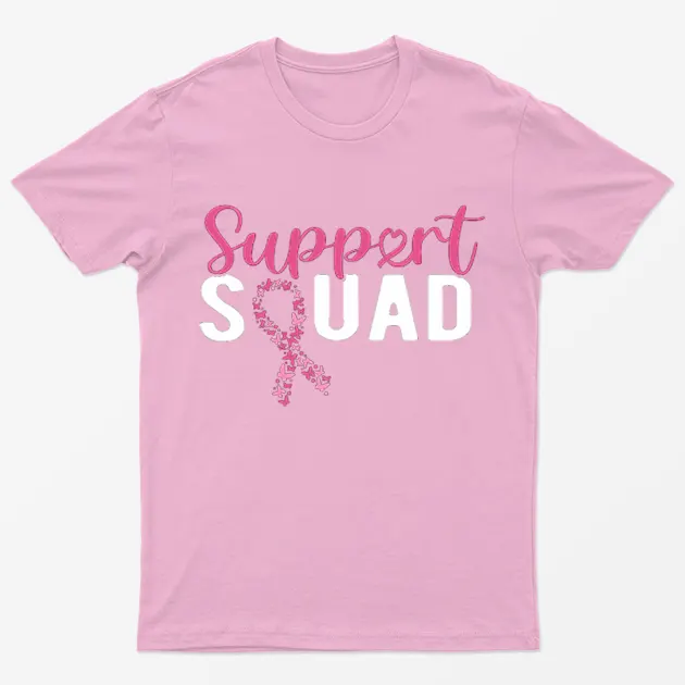 Light Pink Breast Cancer Support Squad T-Shirt