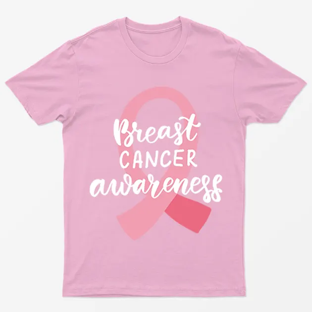 Light Pink Cancer Pink Ribbon Awareness T-Shirt