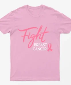 Light Pink Fight Breast Cancer Pink Ribbon T-Shirt