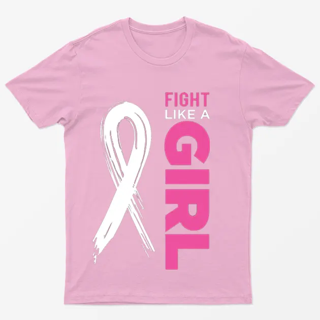 Light Pink Fight Like a Girl T-Shirt