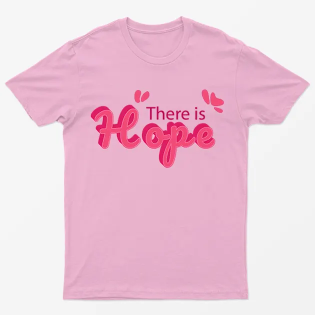 Light Pink Hope Breast Cancer Awareness T-Shirt