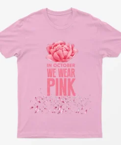 Light Pink Pink Petals Breast Cancer Awareness T-Shirt