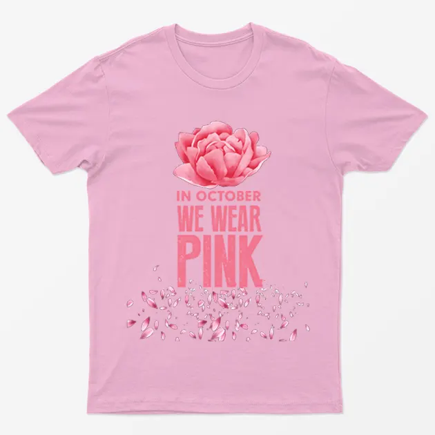 Light Pink Pink Petals Breast Cancer Awareness T-Shirt