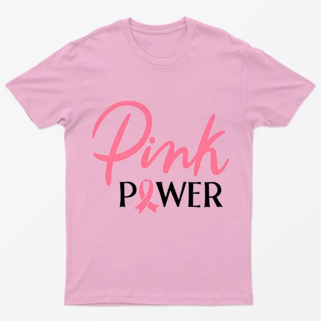 Light Pink Pink Power Breast Cancer Awareness T-Shirt