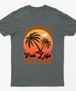 Charcoal Live Wild Camping Graphic T-Shirt