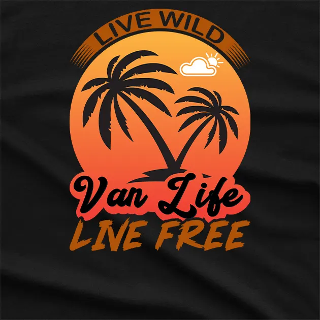 Live Wild Camping Graphic T-Shirt