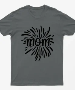 Charcoal Love Mom Graphic T-Shirt