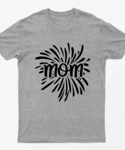 Sport Grey Love Mom Graphic T-Shirt