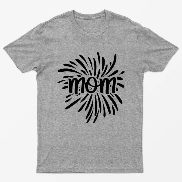 Sport Grey Love Mom Graphic T-Shirt