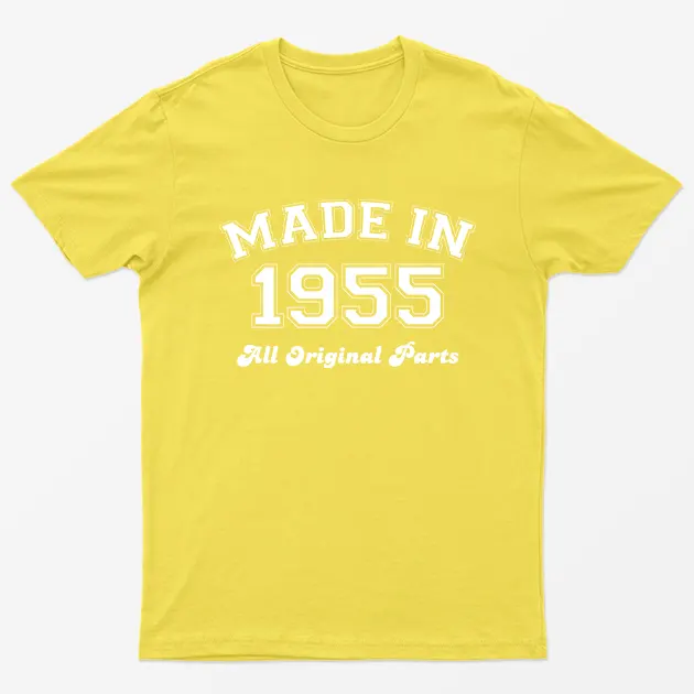 Made in 1955 All Original Parts T-Shirt 69th Birthday Gift