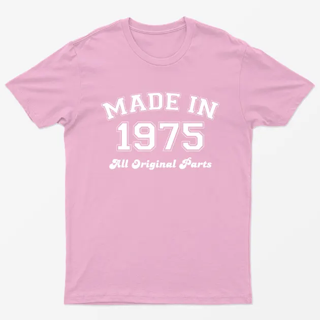 Light Pink Made in 1975 All Original Parts T-Shirt
