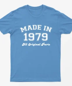 Carolina blue Made in 1979 All Original Parts T-Shirt