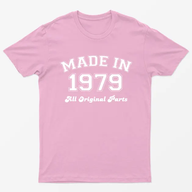 Light Pink Made in 1979 All Original Parts T-Shirt
