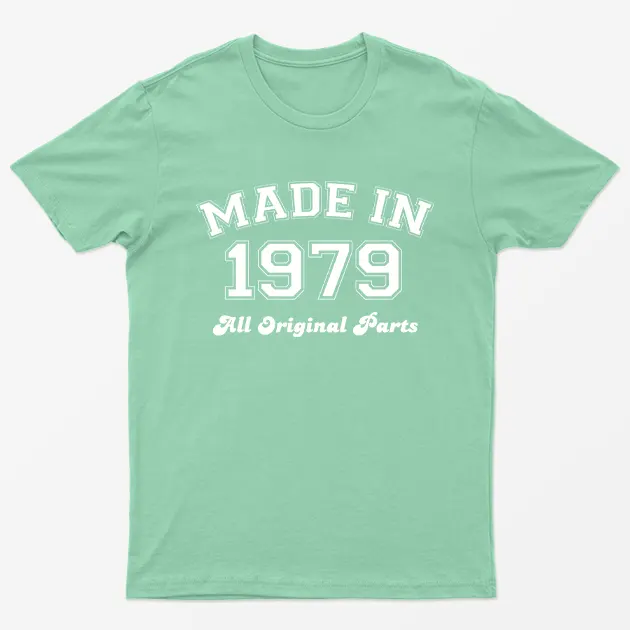Mint Green Made in 1979 All Original Parts T-Shirt