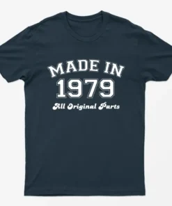 Navy Blue Made in 1979 All Original Parts T-Shirt