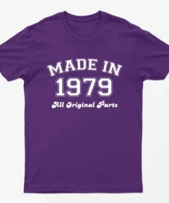 Purple Made in 1979 All Original Parts T-Shirt