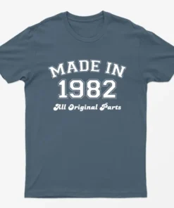 Indigo Blue Made in 1982 All Original Parts T-Shirt