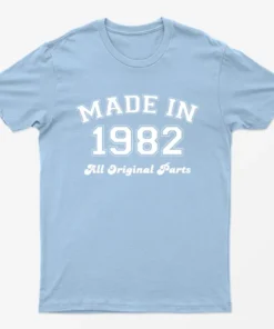 Light Blue Made in 1982 All Original Parts T-Shirt