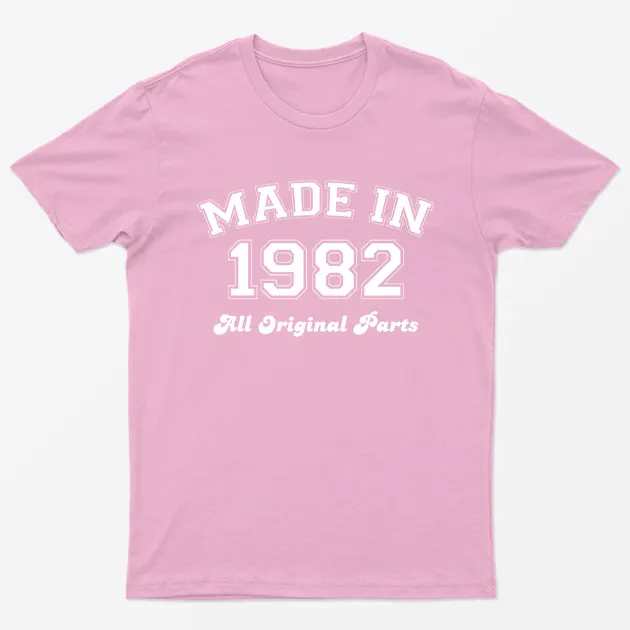 Light Pink Made in 1982 All Original Parts T-Shirt