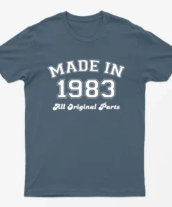Indigo Blue Made in 1983 All Original Parts T-Shirt