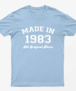 Light Blue Made in 1983 All Original Parts T-Shirt